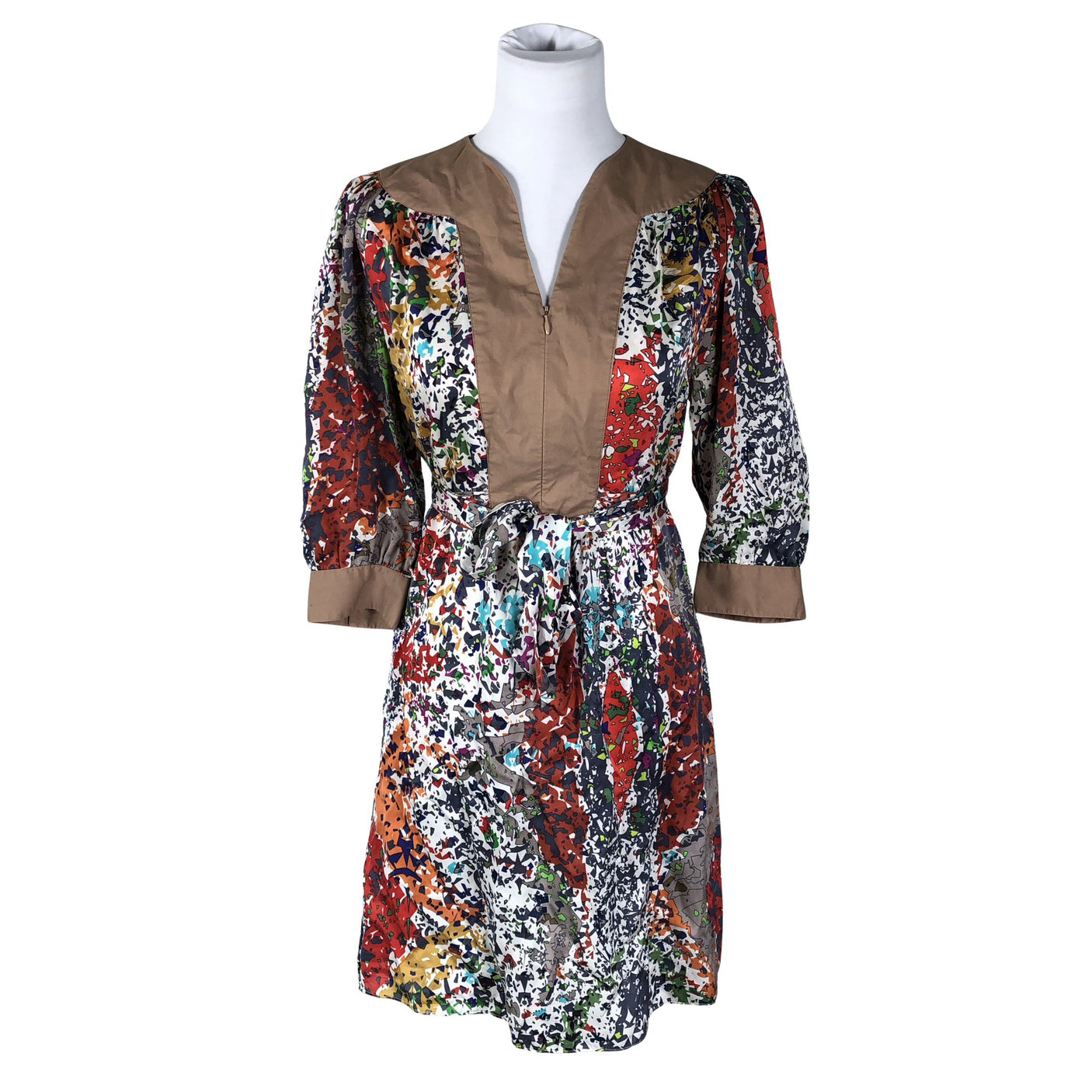Naisten Stefanel - Kangasmekko, koko 36 - Beige (1)