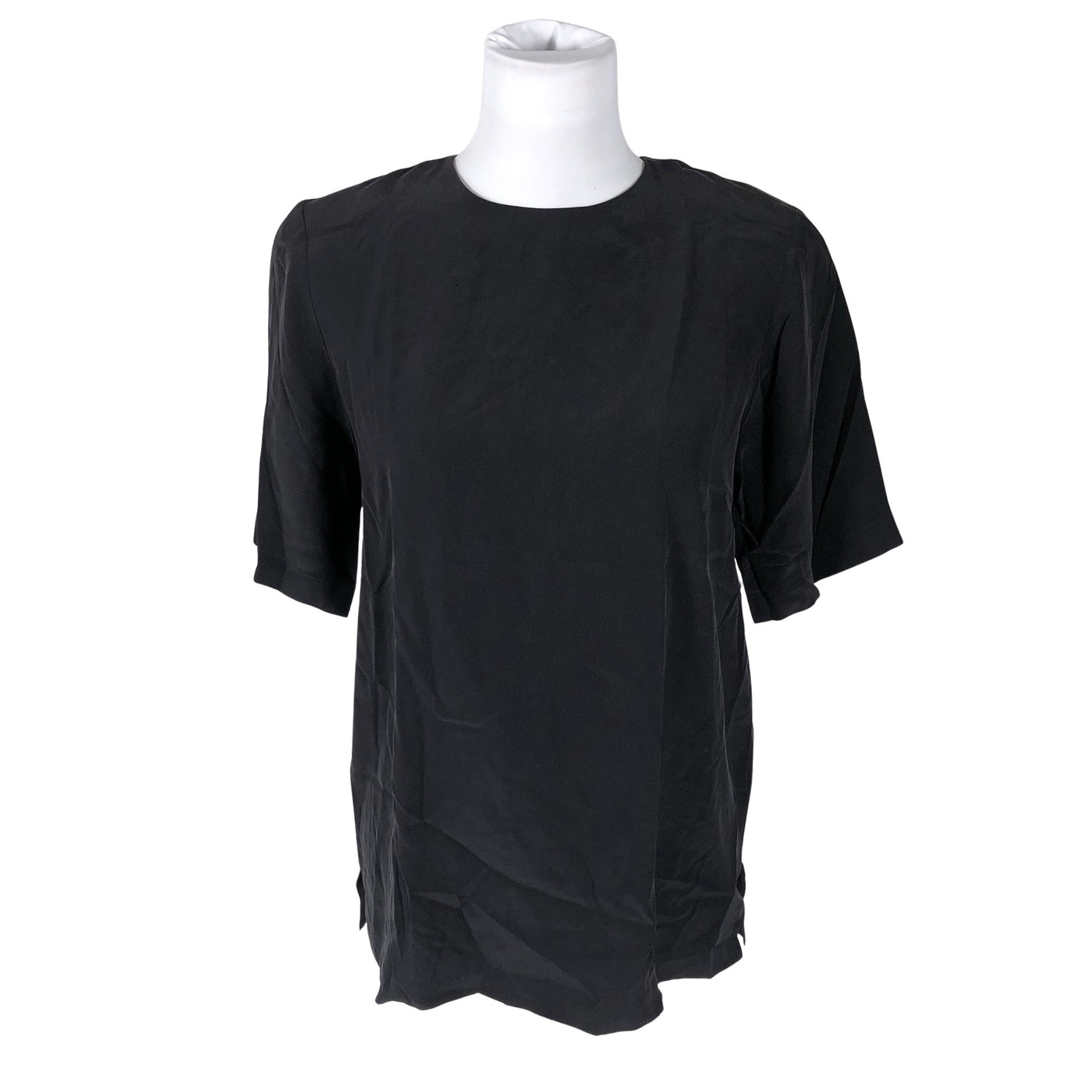 Naisten Stockmann Silk - Lyhythihainen pusero, koko 38 - Musta (1)