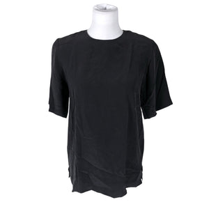 Naisten Stockmann Silk - Lyhythihainen pusero, koko 38 - Musta (1)