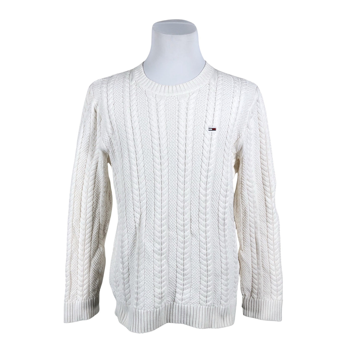 Miesten Tommy Jeans (Tommy Hilfiger) - Neulepaita, koko L - Valkoinen (1)