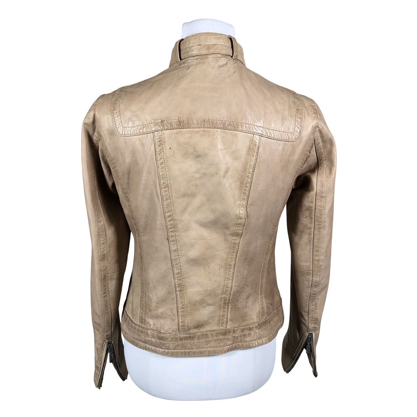 Naisten Esprit - Nahkatakki, koko 38 - Beige (2)