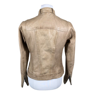 Naisten Esprit - Nahkatakki, koko 38 - Beige (2)