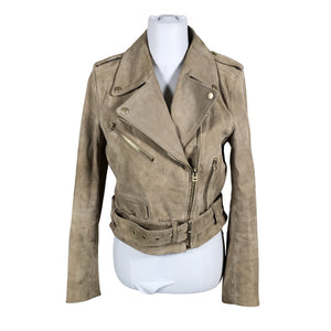 Naisten Goosecraft - Nahkatakki, koko 40 - Beige (1)