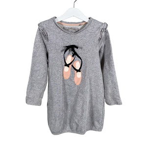 Tyttöjen Bogi - Collegemekko, koko 122 - 128 - Harmaa (1)
