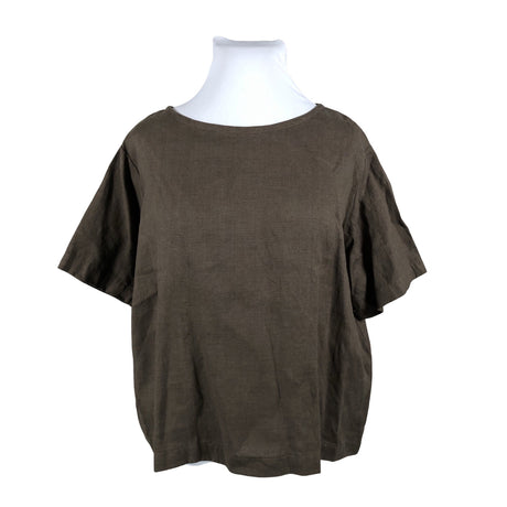 Naisten Handmade - Lyhythihainen pusero, koko 46 - Ruskea ()