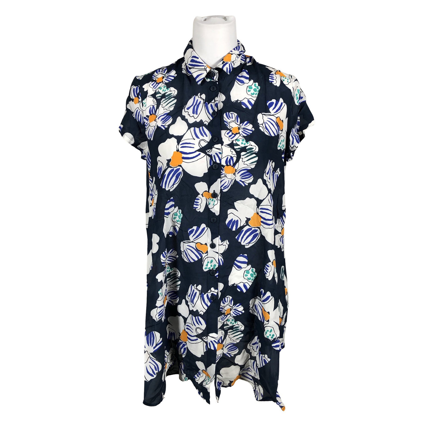 Naisten Marimekko - Sifonkitunika, koko 36 - Sininen (1)