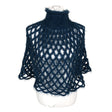 Naisten Handmade - Poncho, koko 38 - Sininen ()