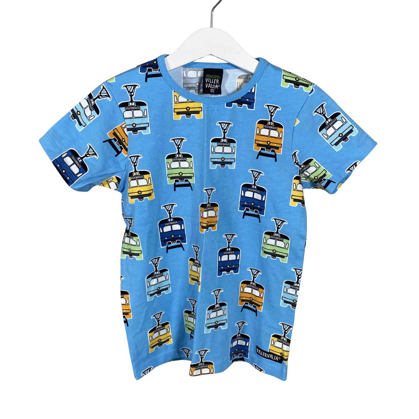 Unisex Villervalla - T-paita, koko 116 - 122 - Vaaleansininen (1)
