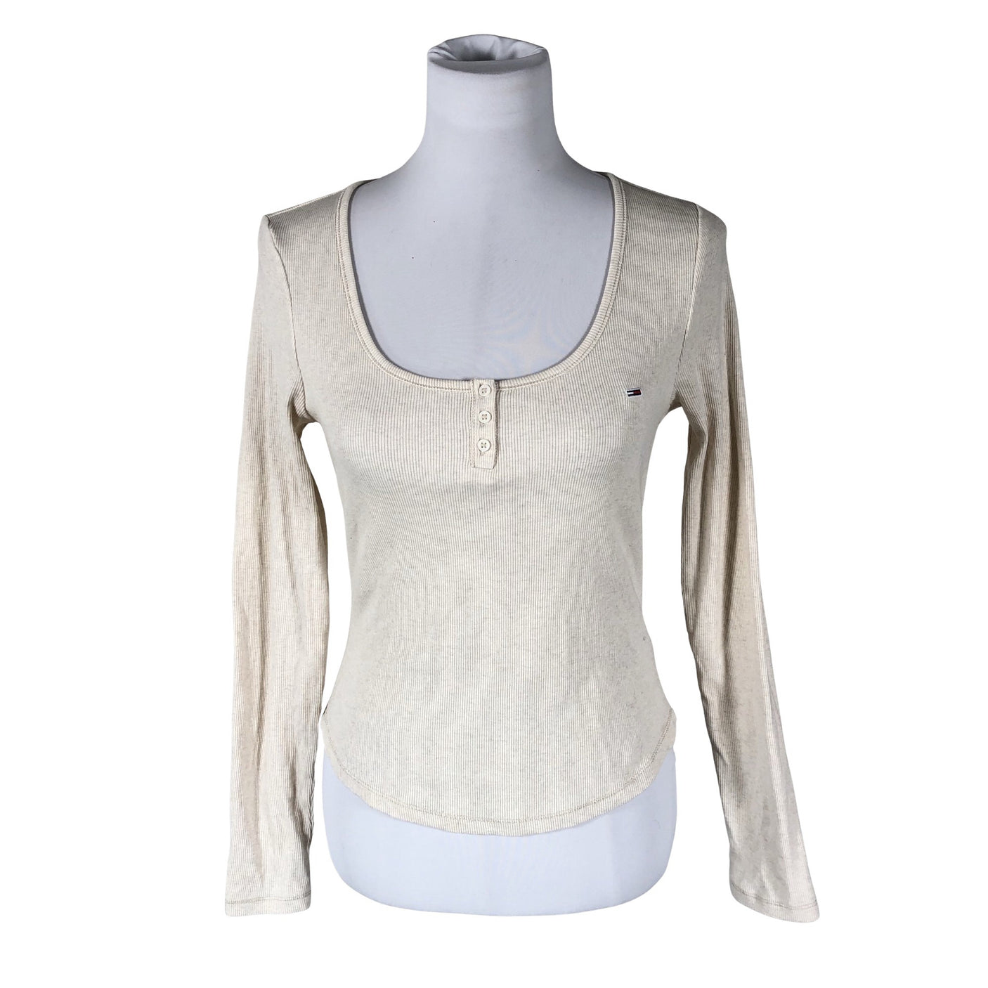 Naisten Tommy Jeans (Tommy Hilfiger) - Trikoopaita, koko 40 - Beige (1)
