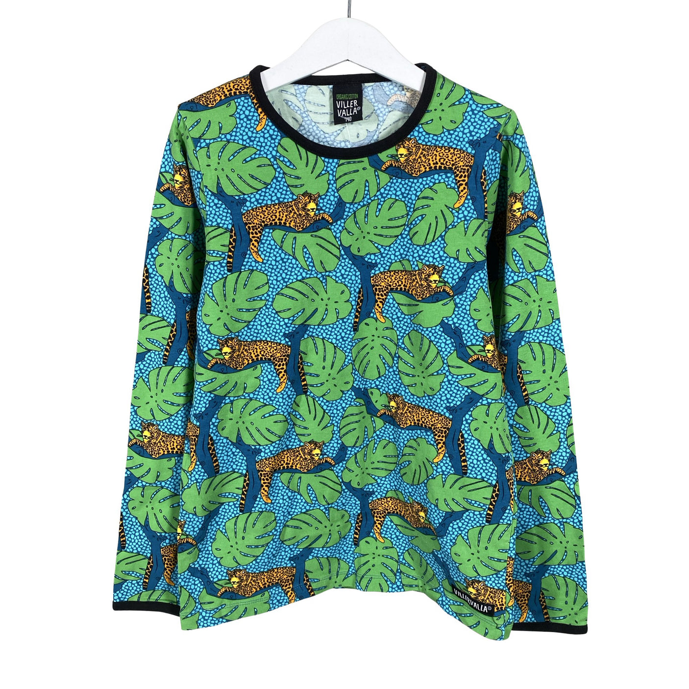 Unisex Villervalla - Trikoopaita, koko 140 - 146 - Vihreä (1)