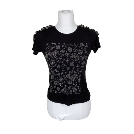 Naisten Guess - T-paita, koko 34 - Musta ()