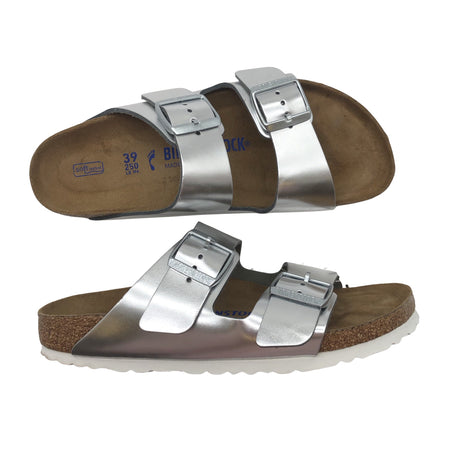 Naisten Birkenstock - Sandaalit, koko 39 - Hopea ()