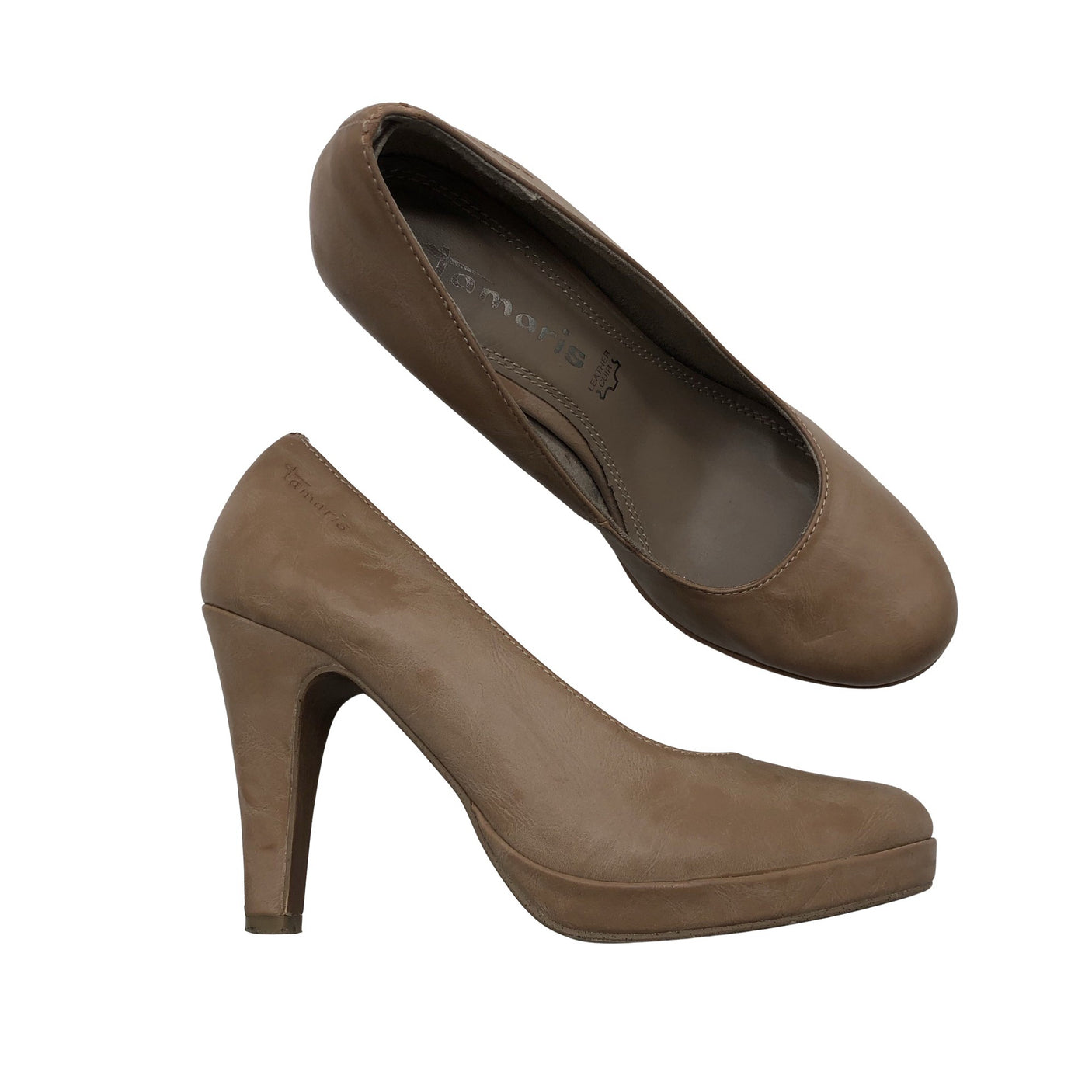 Naisten Tamaris - Korkokengät, koko 37 - Beige (1)