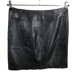 Naisten Massimo Dutti - Nahkahame, koko 36 - Musta (2)