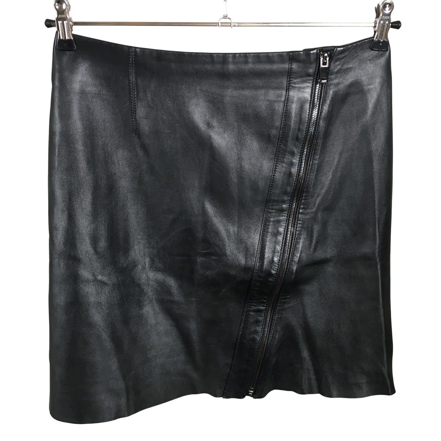 Naisten Massimo Dutti - Nahkahame, koko 36 - Musta (1)