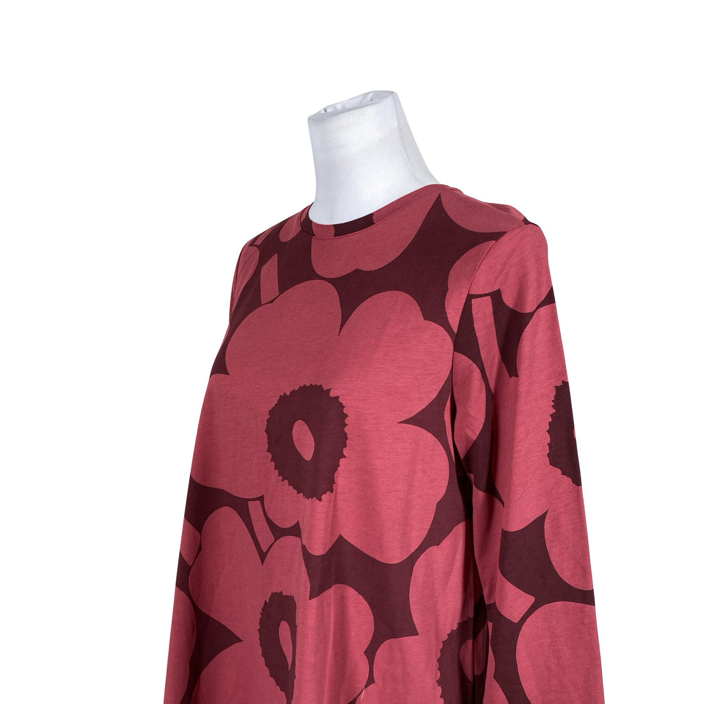 Naisten Marimekko - Trikoomekko, koko 36 - Viininpunainen (2)