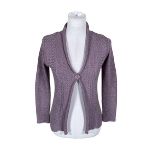 Naisten Classic Line - Neuletakki, koko 34 - Violetti (1)