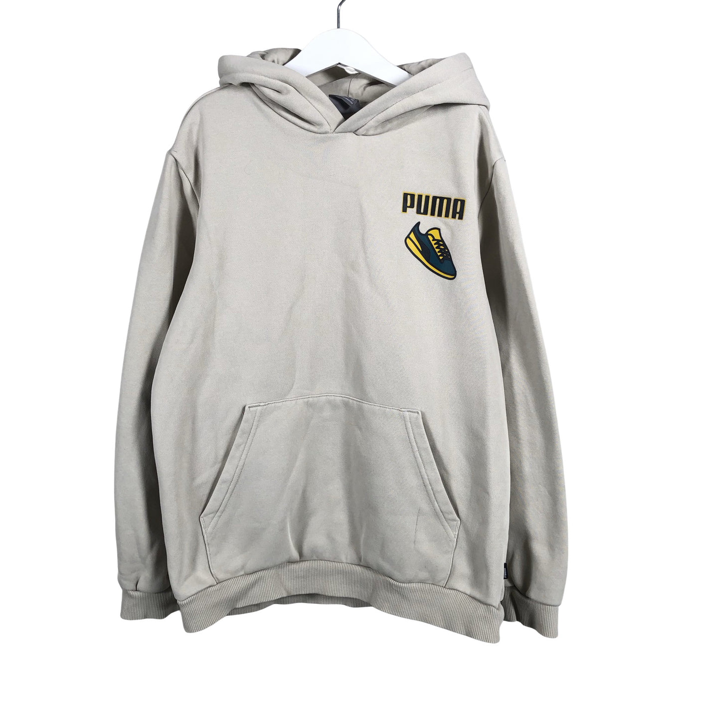 Unisex Puma - Lyhythihainen pusero, koko 158 - 164 - Beige (1)