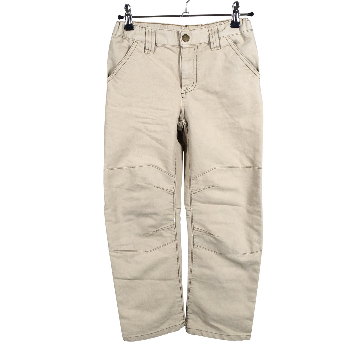 Poikien Polarn O. Pyret - Kangashousut, koko 122 - 128 - Beige (1)