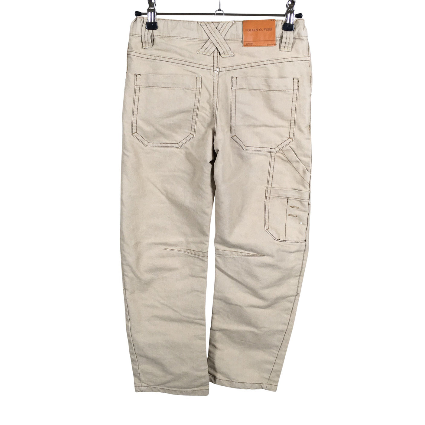 Poikien Polarn O. Pyret - Kangashousut, koko 122 - 128 - Beige (2)
