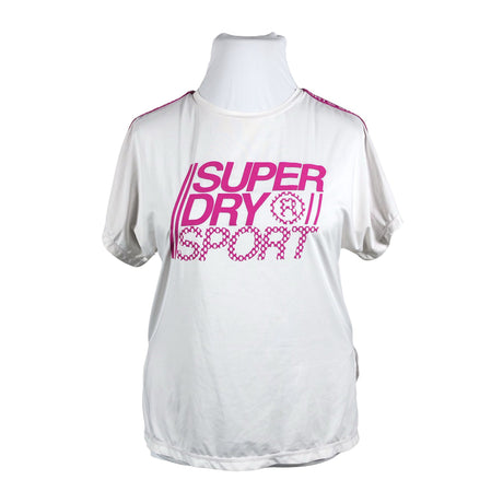 Naisten Superdry - Urheilupaita, lyhyet hihat, koko 38 - Valkoinen ()