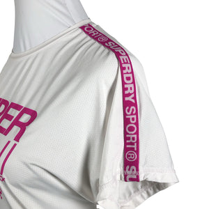 Naisten Superdry - Urheilupaita, lyhyet hihat, koko 38 - Valkoinen (2)