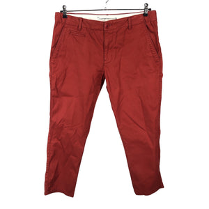 Miesten Knowledge Cotton Apparel - Chinot, koko W34 - Punainen (1)