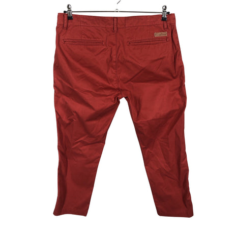Miesten Knowledge Cotton Apparel - Chinot, koko W34 - Punainen (2)