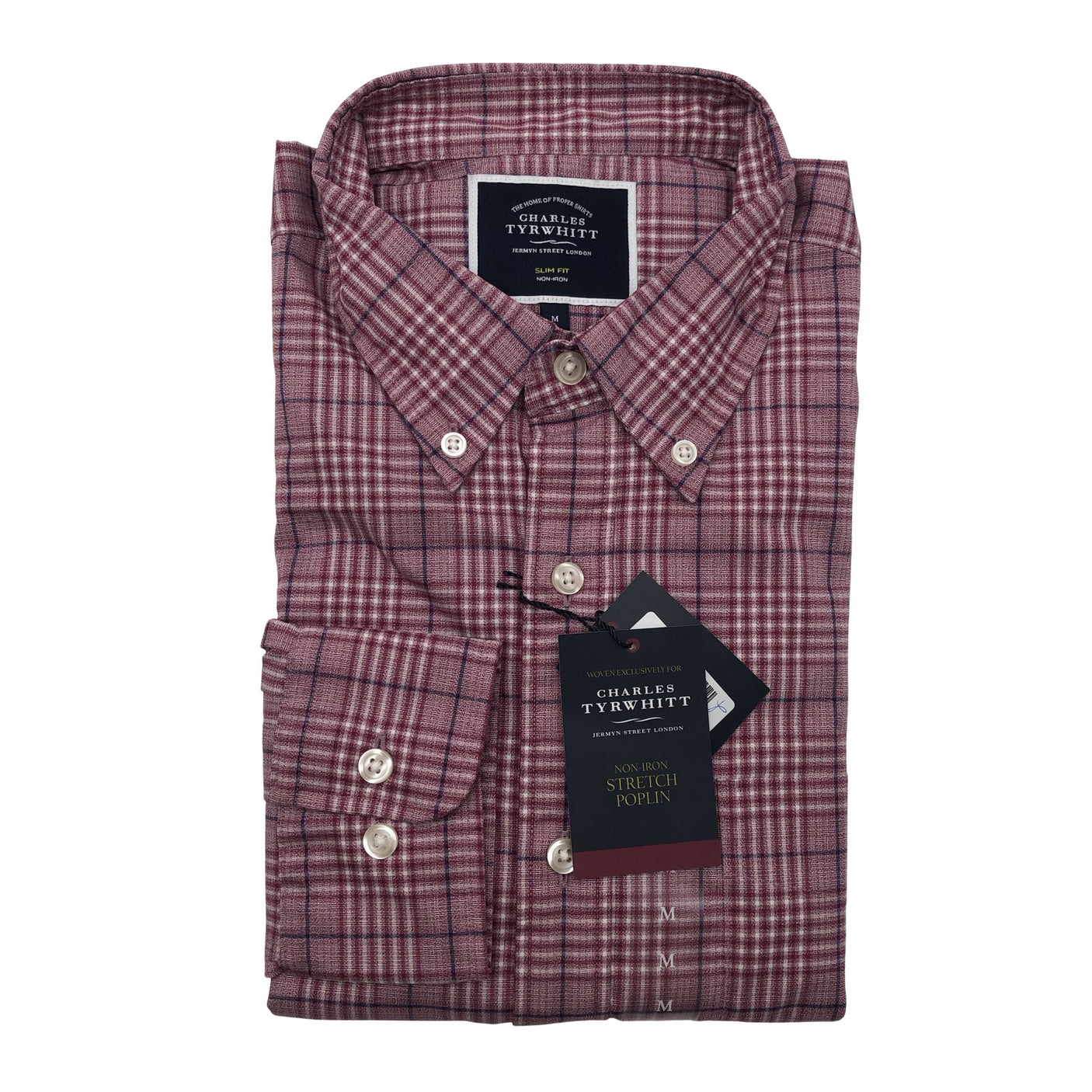 Miesten Charles Tyrwhitt - Kauluspaita, koko M - Vaaleanpunainen (1)