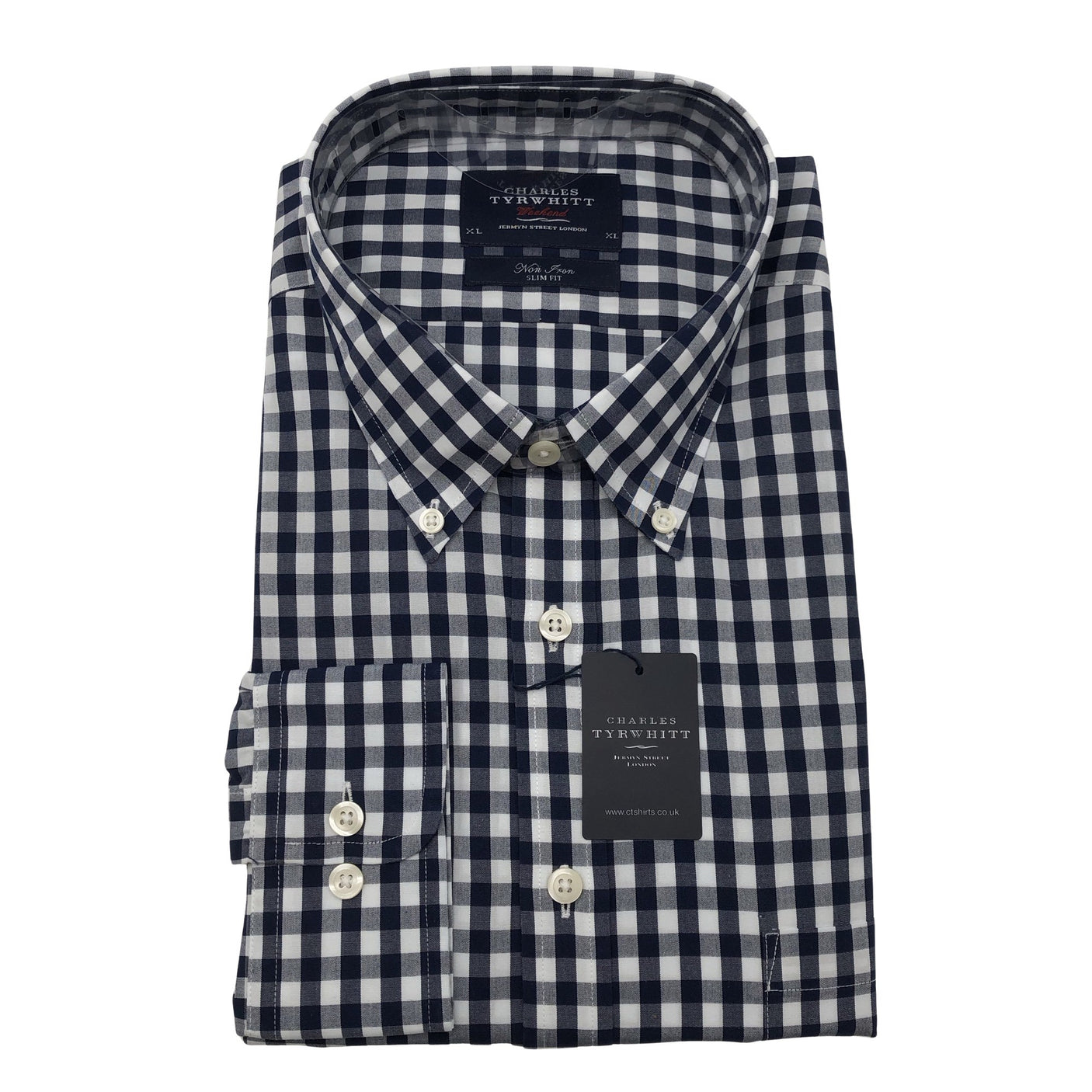 Miesten Charles Tyrwhitt - Kauluspaita, koko XL - Sininen (1)