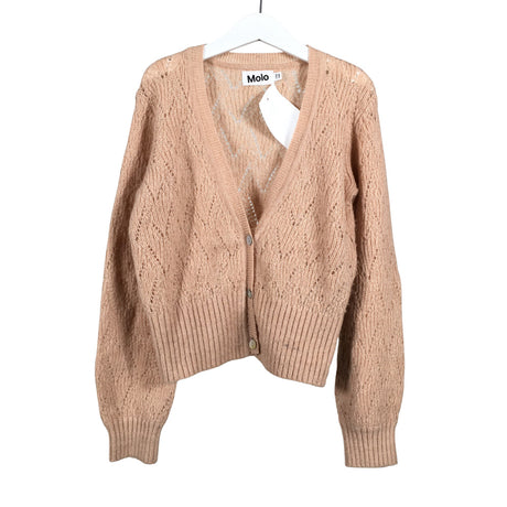 Tyttöjen Molo Kids - Neuletakki, koko 128 - 134 - Beige ()