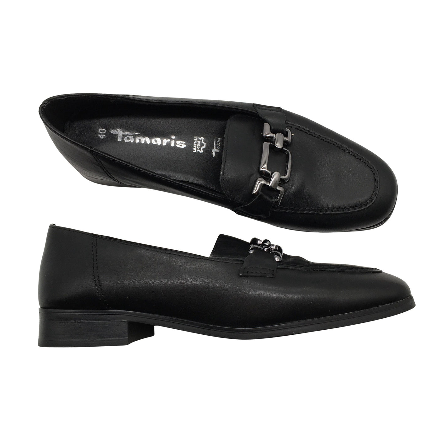 Naisten Tamaris - Loaferit, koko 40 - Musta (1)