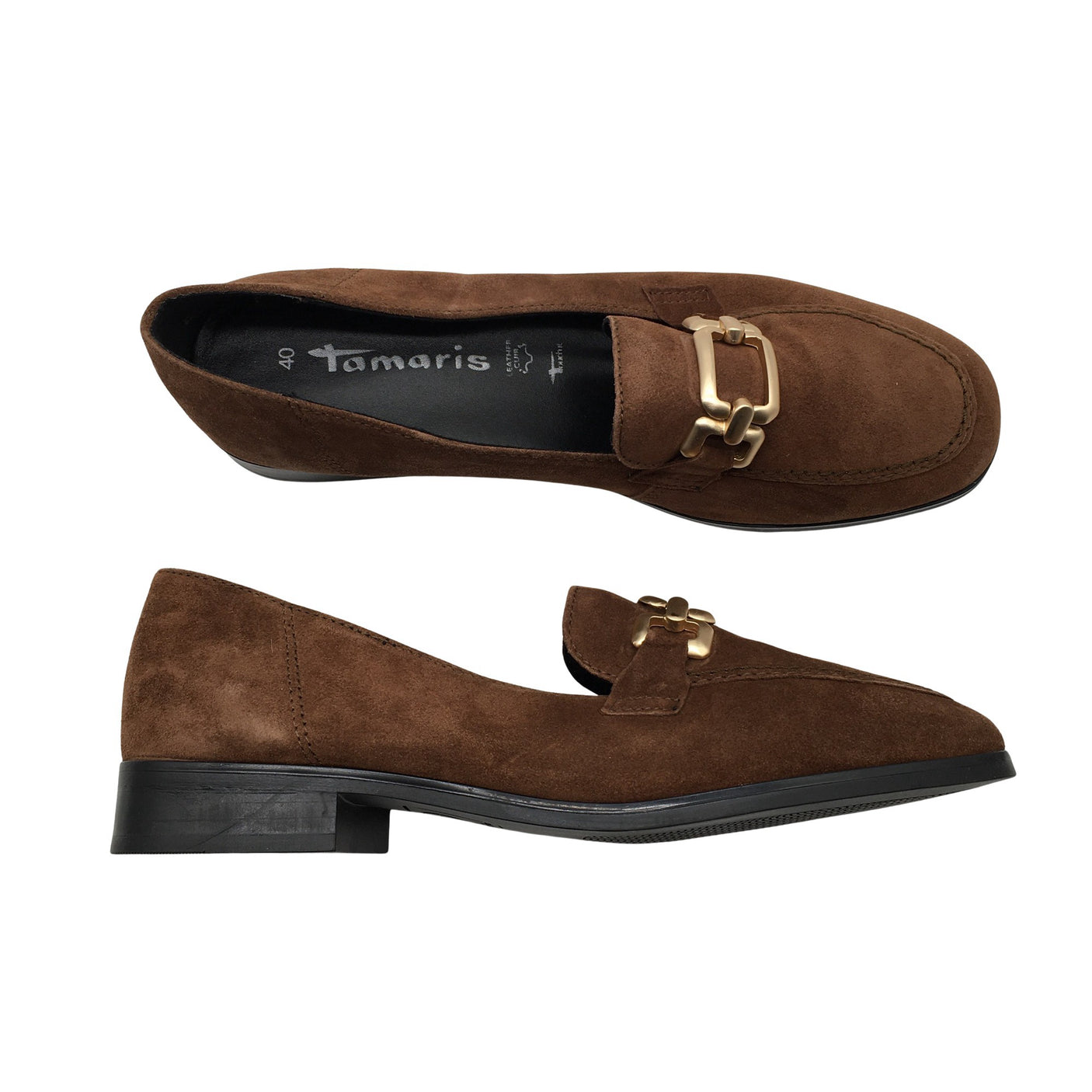 Naisten Tamaris - Loaferit, koko 40 - Ruskea (1)