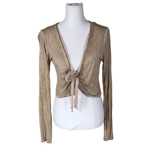 Naisten Lauren Vidal - Trikoobolero, koko 40 - Beige (1)