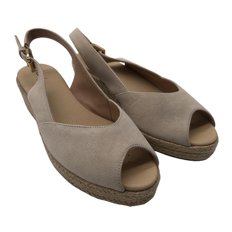 Naisten Geox - Kiilakorkosandaalit, koko 39 - Beige (2)