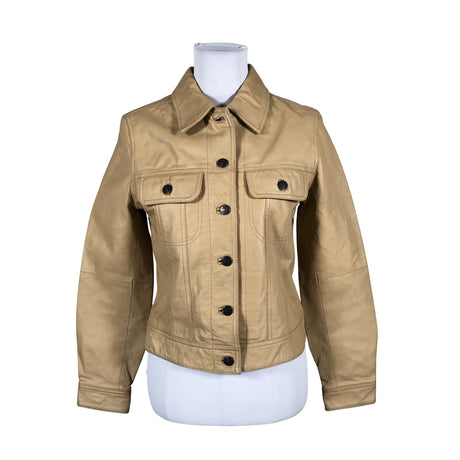 Naisten Traction - Nahkatakki, koko 36 - Beige ()
