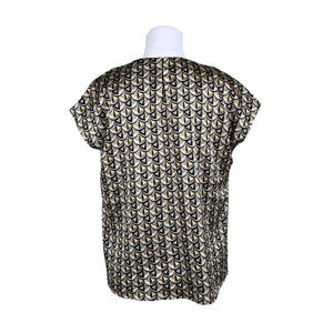 Naisten Kaffe - Lyhythihainen pusero, koko 36 - Beige (2)
