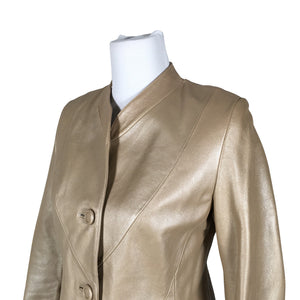 Naisten Friitala - Nahkatakki, koko 36 - Beige (3)