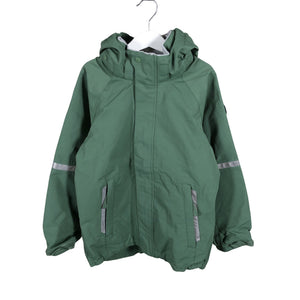 Unisex Polarn O. Pyret - Välikausitakki, koko 122 - 128 - Vihreä (1)