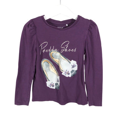 Tyttöjen Name It - Trikoopaita, koko 104 - 110 - Violetti ()