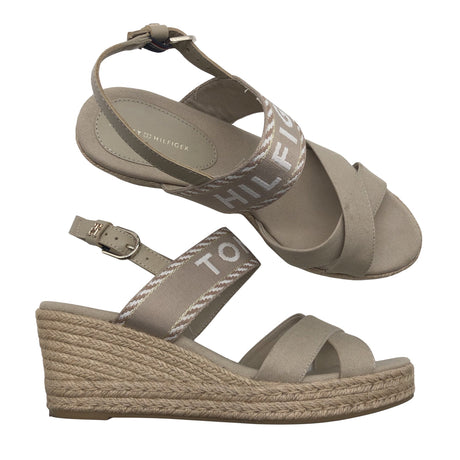 Naisten Tommy Hilfiger - Kiilakorkosandaalit, koko 40 - Beige ()
