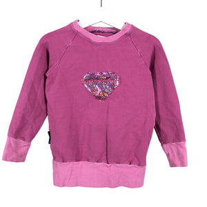 Tyttöjen Handmade - Collegepaita, koko 110 - 116 - Pinkki (1)