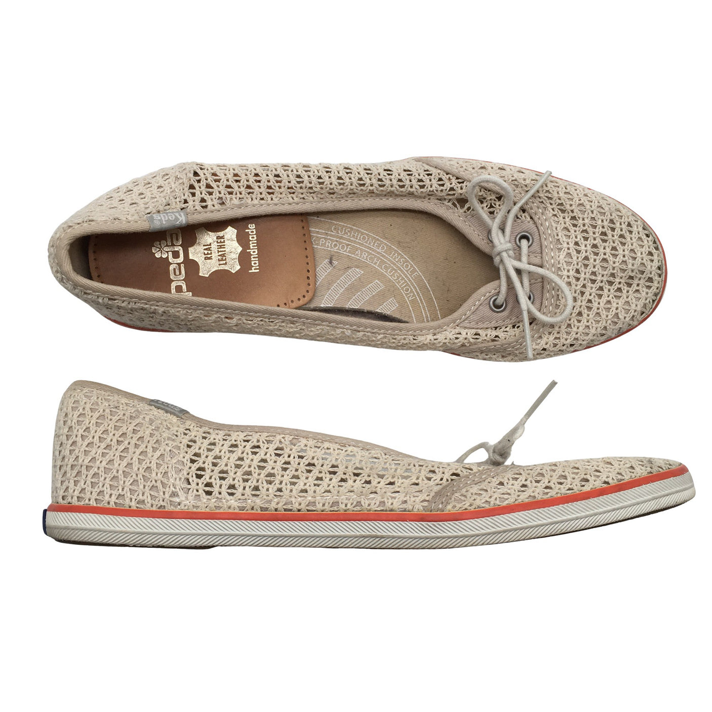 Naisten Keds - Ballerinat, koko 38 - Beige (1)