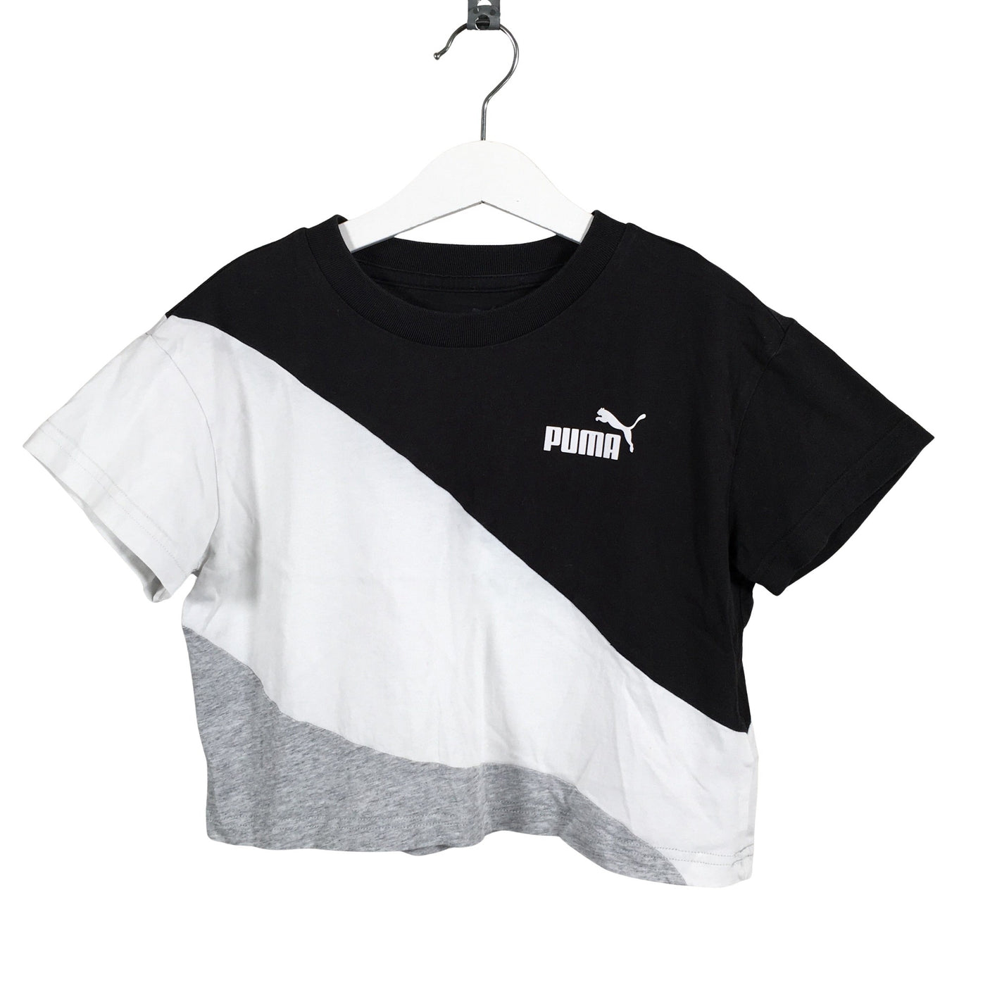 Tyttöjen Puma - T-paita, koko 134 - 140 - Harmaa (1)