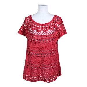 Naisten Handmade - Neulepaita, koko 40 - Pinkki (1)