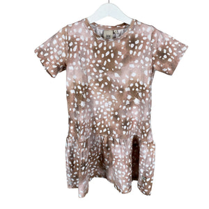 Tyttöjen Kaiko - Trikoomekko, koko 110 - 116 - Beige (1)
