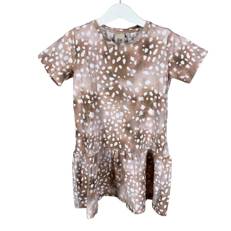 Tyttöjen Kaiko - Trikoomekko, koko 110 - 116 - Beige ()