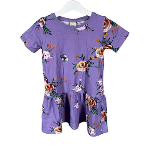 Tyttöjen Kaiko - Trikoomekko, koko 110 - 116 - Violetti (1)