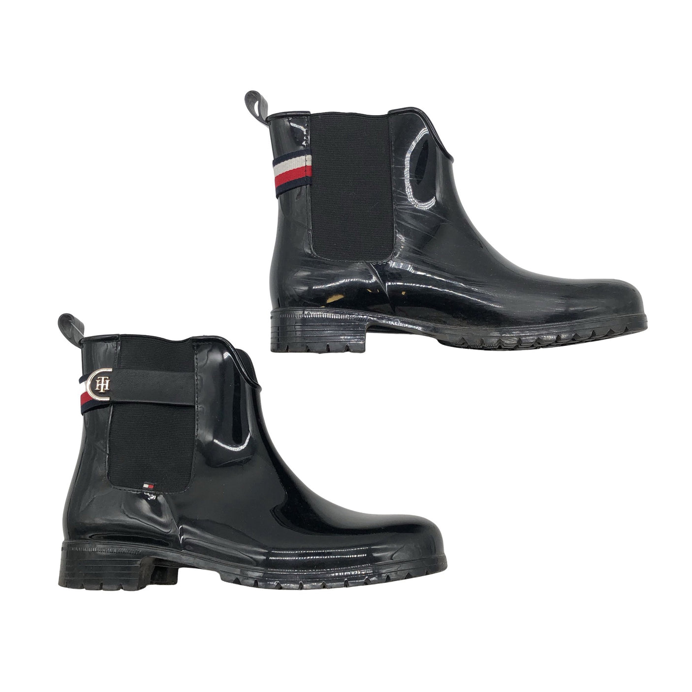 Naisten Tommy Hilfiger - Kumisaappaat, koko 39 - Musta (1)