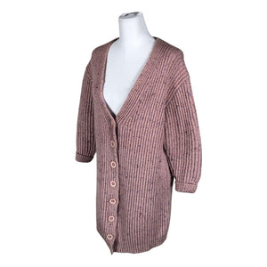 Naisten Handmade - Neuletakki, koko 40 - Vaaleanpunainen (3)